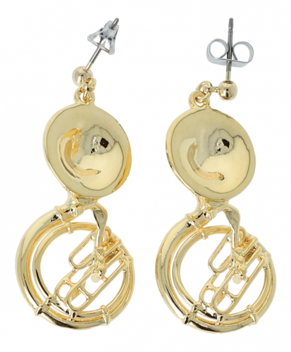 Sousaphon-Ohrhänger, versilbert oder vergoldet