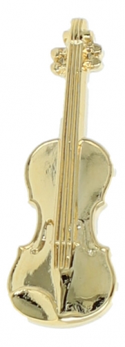 Violine-Pin, versilbert oder vergoldet - Ausfhrung: vergoldet