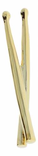 vergoldeter Drumsticks-Pin, Stick, Schlägel 
