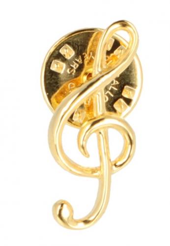Violinschlssel-Pin, vergoldet