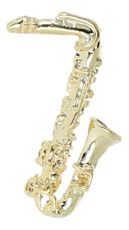 Saxophon-Pin, vergoldet