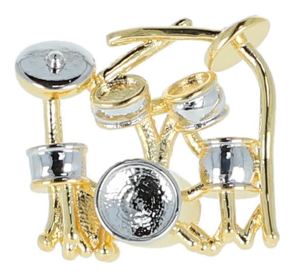 Schlagzeug-Pin, versilbert oder vergoldet Schlagzeug-Pin, versilbert oder vergoldet