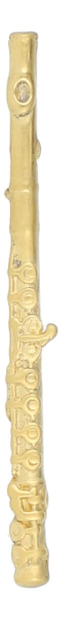Querflöte-Pin, versilbert oder vergoldet