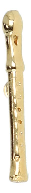 Blockflöte-Pin, versilbert oder vergoldet