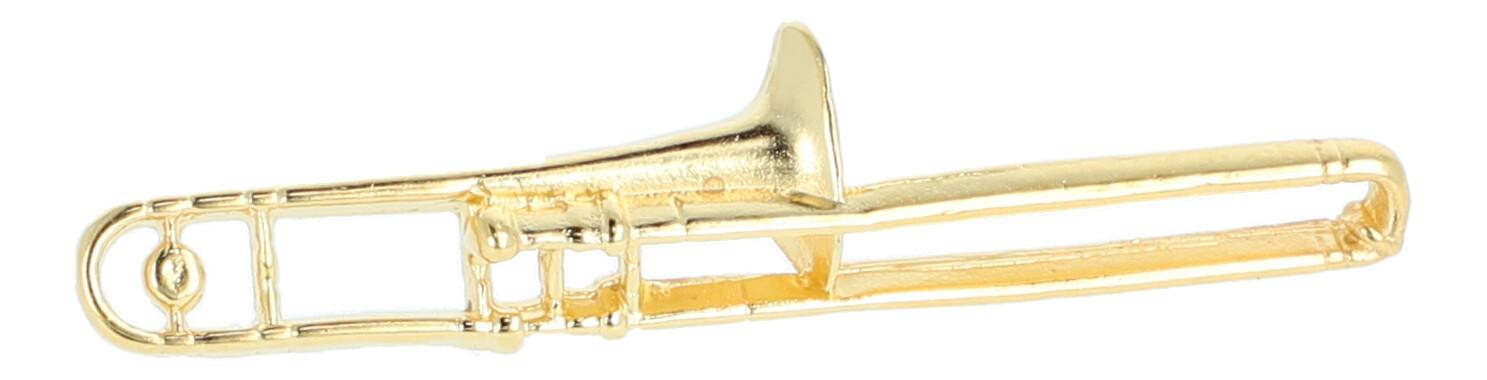 Posaune-Pin, versilbert oder vergoldet, Blasmusik Posaune-Pin, versilbert oder vergoldet, Blasmusik
