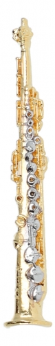 Sopran-Saxophon-Pin, vergoldet