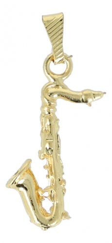 Saxophon-Anhnger, ohne Kette, vergoldet