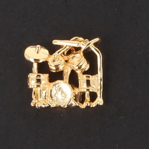 Schlagzeug-Anh�nger, ohne Kette, versilbert oder vergoldet - Ausf�hrung: vergoldet