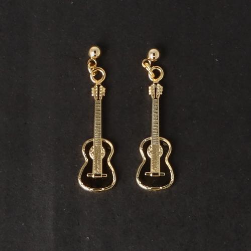 Konzertgitarre-Ohrh�nger, versilbert oder vergoldet  - Ausf�hrung: vergoldet