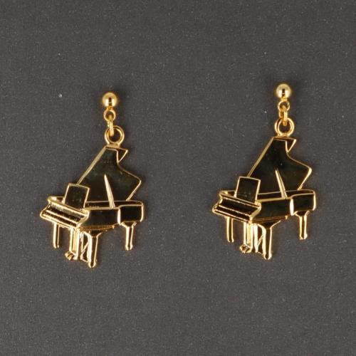 Piano-Ohrh�nger, versilbert oder vergoldet - Ausf�hrung: vergoldet
