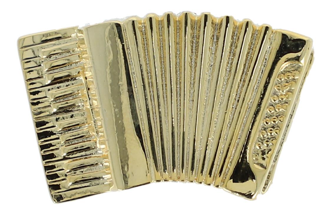 Brosche, versch. Instrumente, goldplated Brosche, versch. Instrumente, goldplated