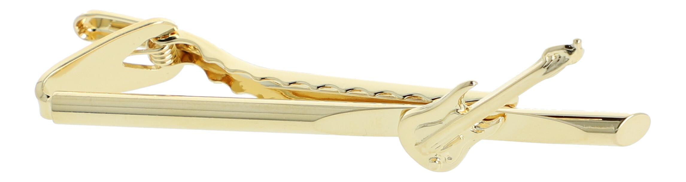 Krawattenklammer, Träger golplated, E-Gitarre goldplated Krawattenklammer, Träger golplated, E-Gitarre goldplated
