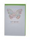 Doppelkarte Happy Birthday Schmetterling aus Noten Doppelkarte Happy Birthday Schmetterling aus Noten