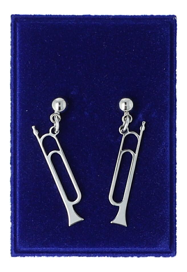 Ohrhänger-Paar aus Edelstahl, Fanfare Ohrhänger-Paar aus Edelstahl, Fanfare