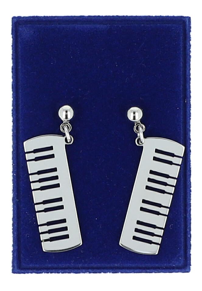 Ohrhänger-Paar aus Edelstahl, Keyboard Ohrhänger-Paar aus Edelstahl, Keyboard