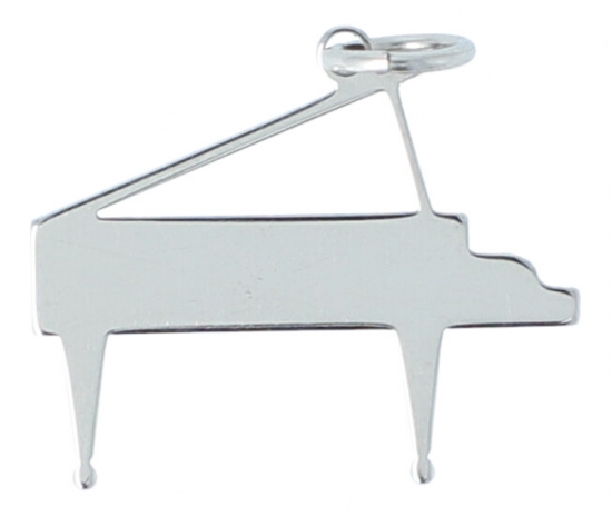 Anh�nger aus Edelstahl mit diversen Instrumenten oder Notenschl�sseln - Design: Piano