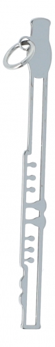 Anh�nger aus Edelstahl mit diversen Instrumenten oder Notenschl�sseln - Design: Querfl�te