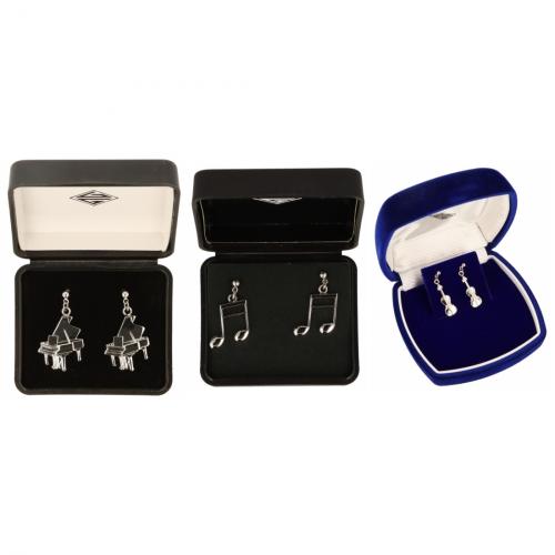 Ohrhnger echt Silber, Paar in Geschenkbox, Piano oder Sechzehntelnote
