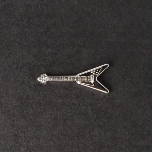 Flying V-Pin, Gitarre, E-Gitarre, versilbert oder vergoldet - Material: silberplated