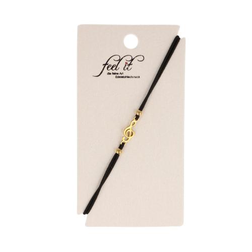 Armband mit Edelstahl-Violinschl�ssel - Farbe: gold
