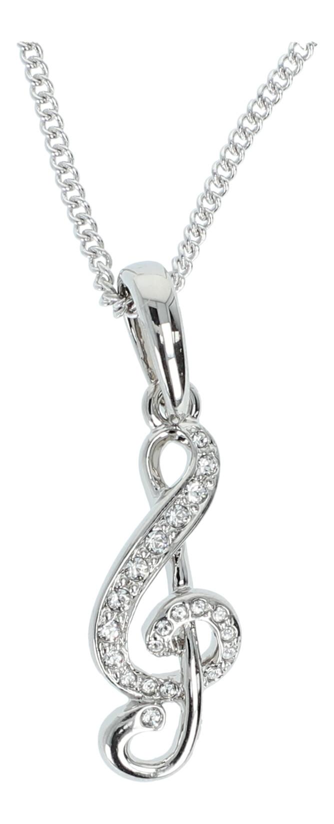 Silberfarbener Modeschmuck, Violinschlüssel Silberfarbener Modeschmuck, Violinschlüssel