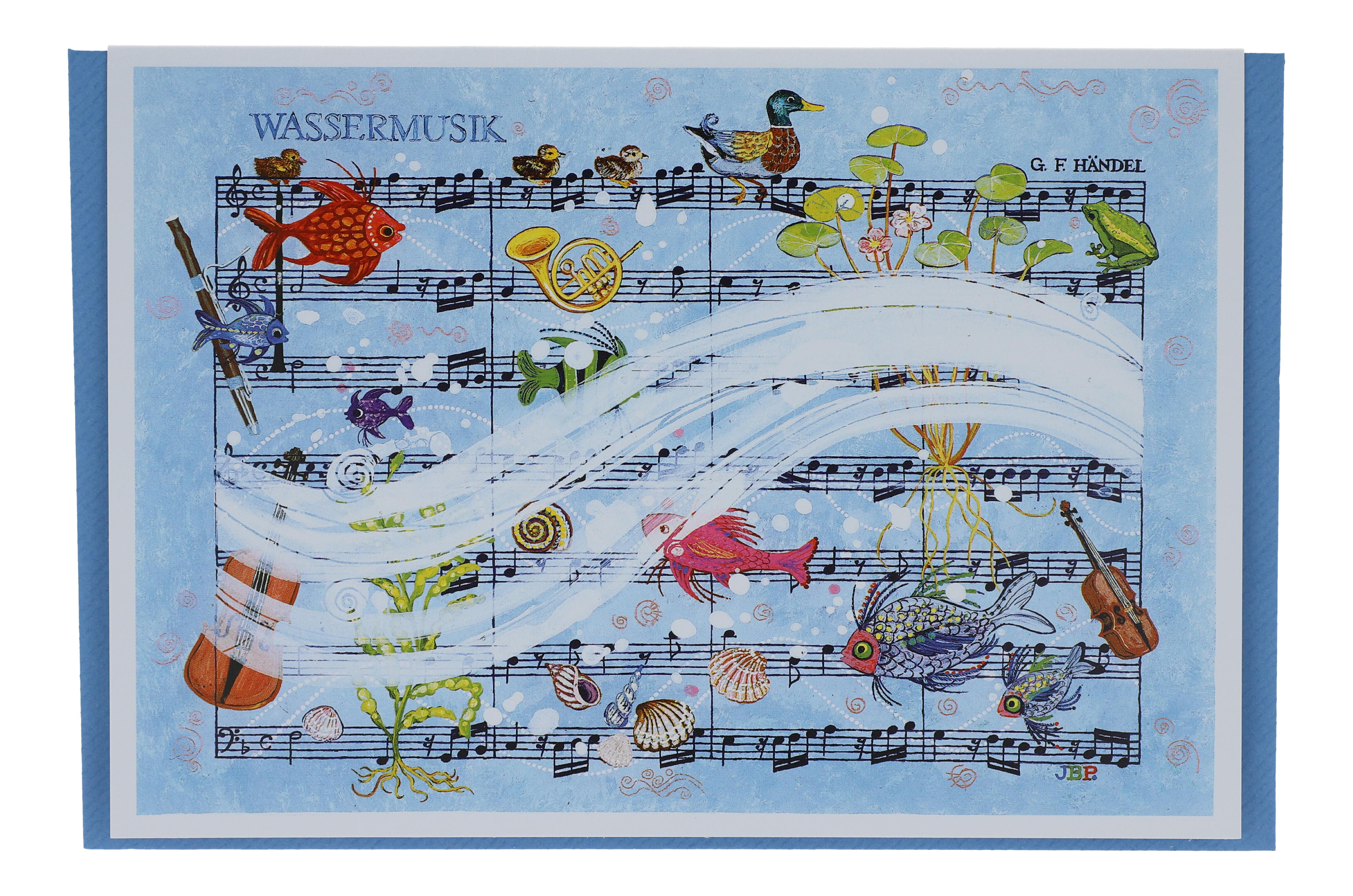 Doppelkarte, Wassermusik von G. F. Händel Doppelkarte, Wassermusik von G. F. Händel