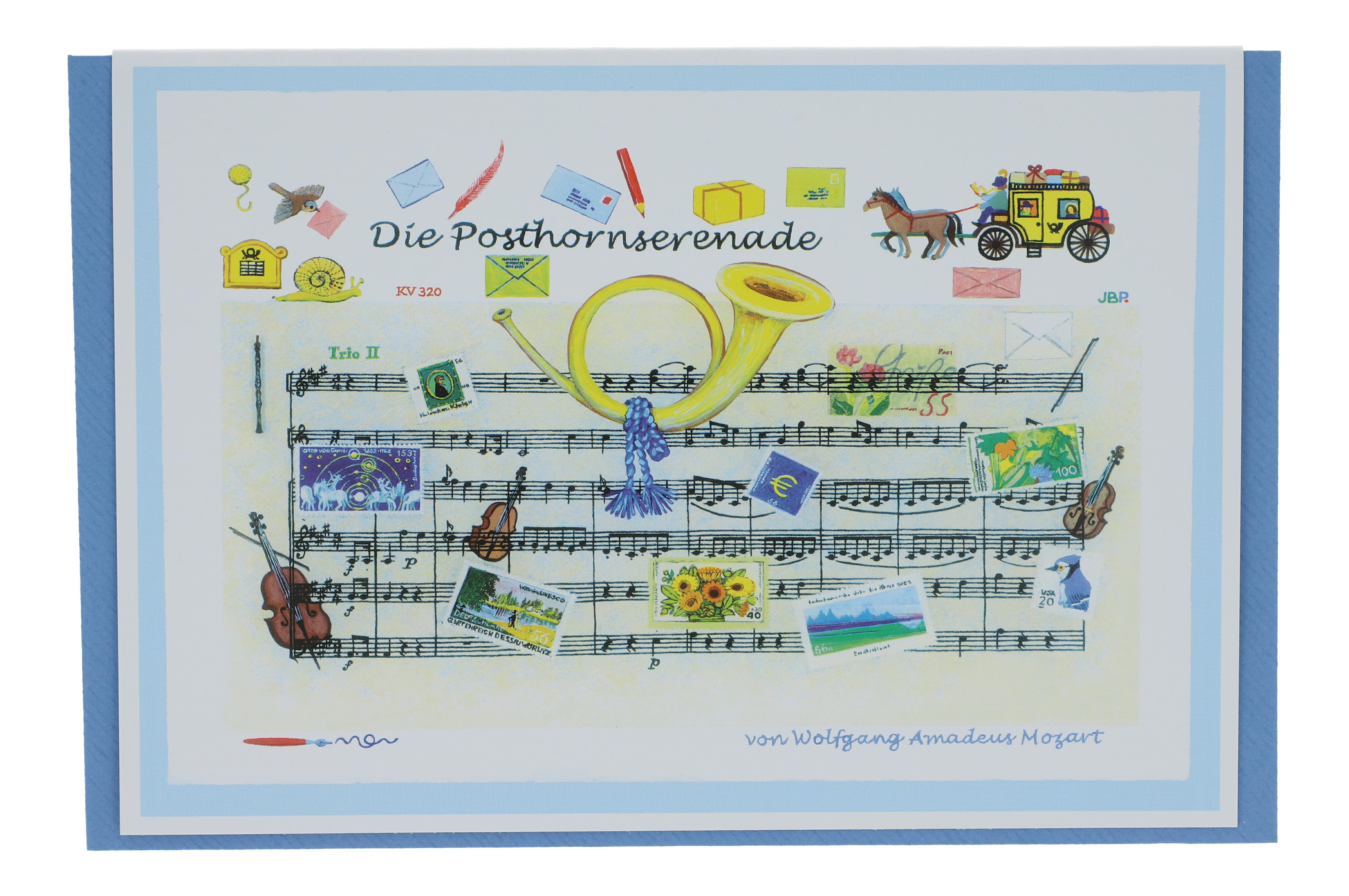 Doppelkarte, Die Posthornserenade von W.A.Mozart Doppelkarte, Die Posthornserenade von W.A.Mozart