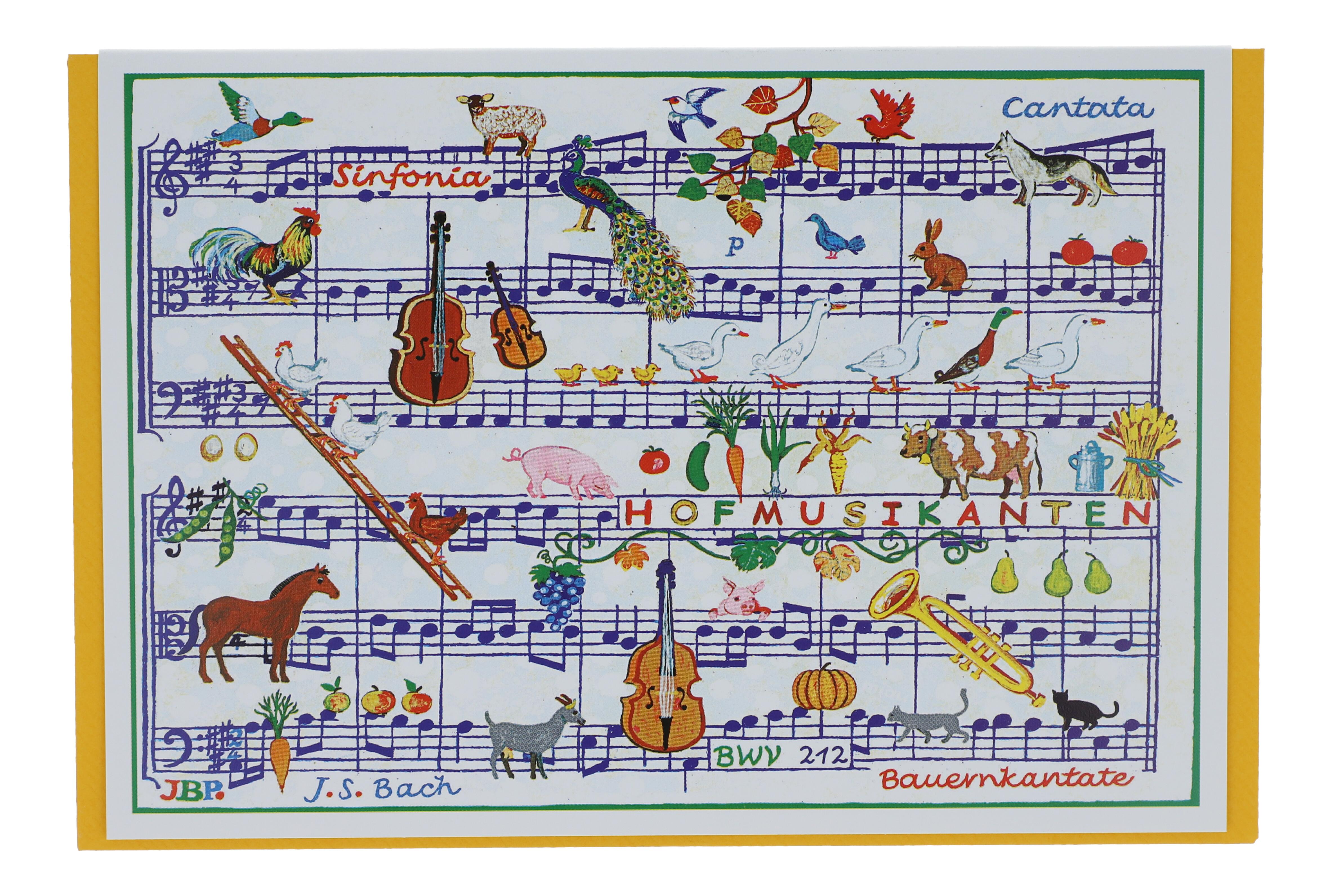 Doppelkarte, Bauernkantate von J.S.Bach Doppelkarte, Bauernkantate von J.S.Bach