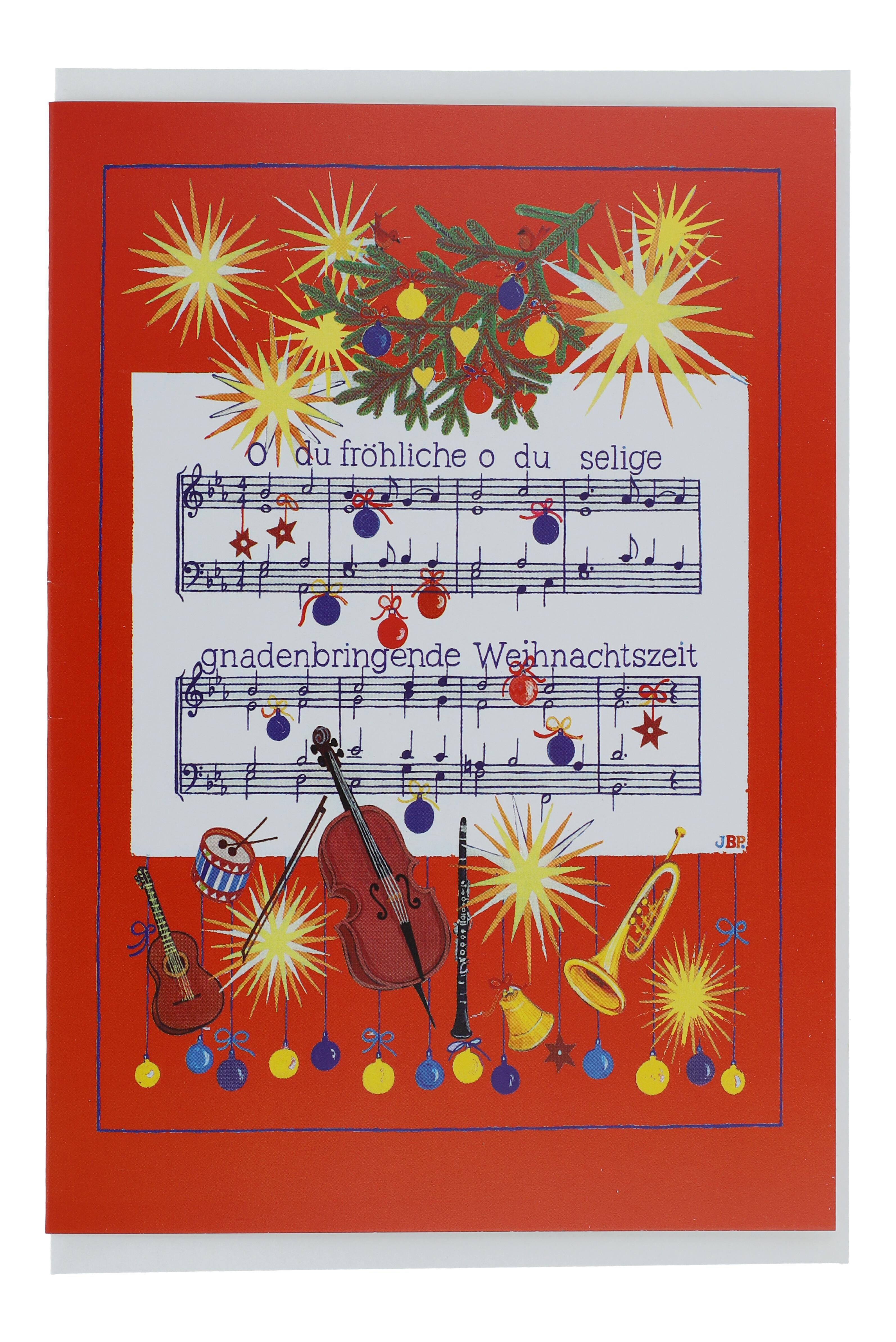 Doppelkarte, Weihnachten, Oh du Fröhliche Doppelkarte, Weihnachten, Oh du Fröhliche