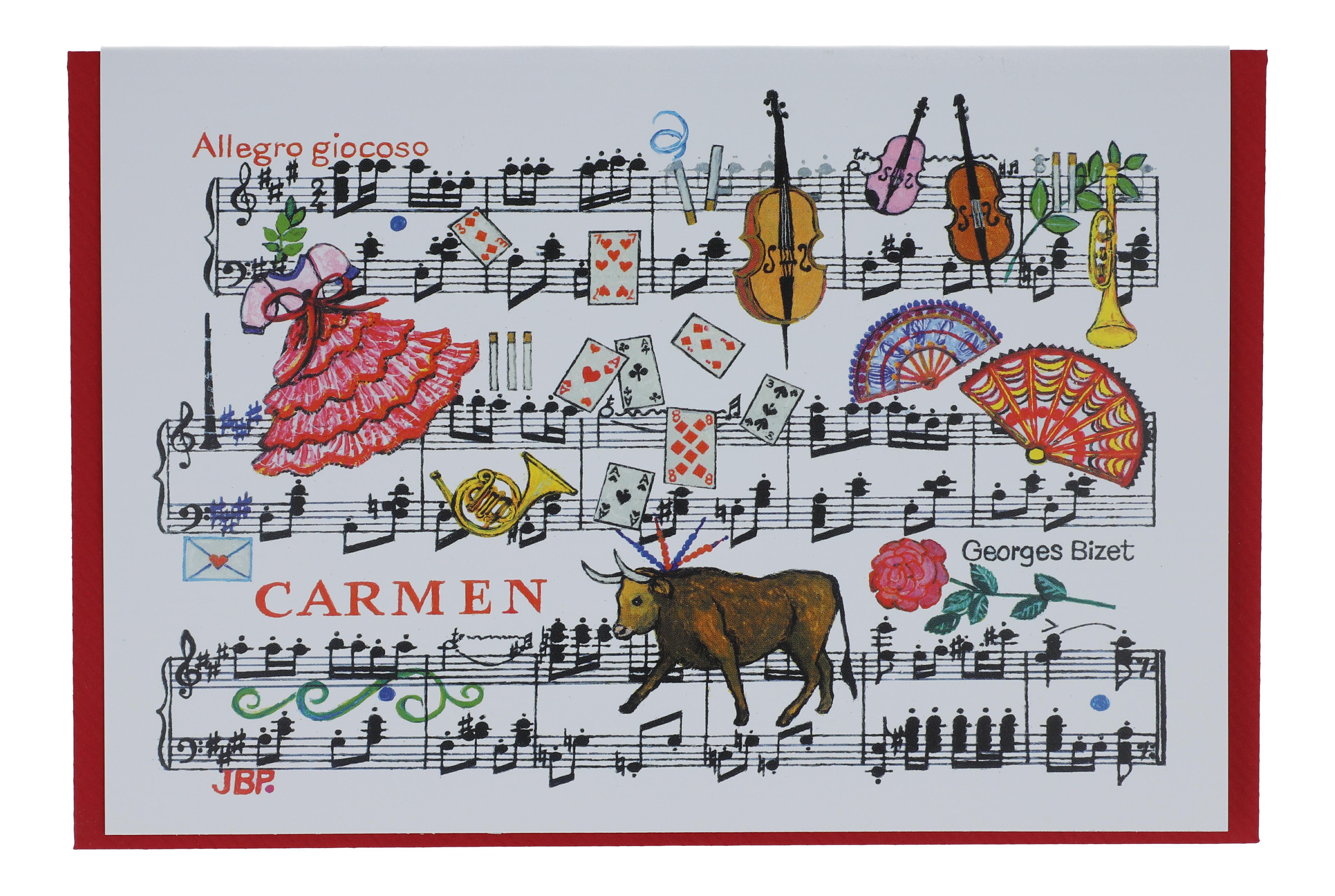 Doppelkarte, Carmen, Georges Bizet Doppelkarte, Carmen, Georges Bizet