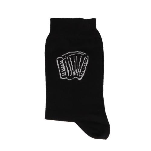 Socken mit eingewebtem wei�en Akkordeon, Musik-Socken - Gr��e: 43/45