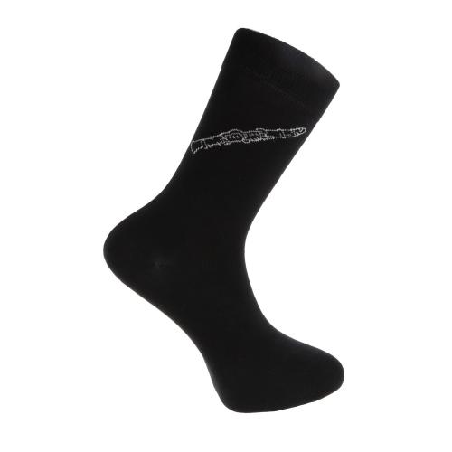 Socken mit eingewebter wei�er Klarinette, Musik-Socken - Gr��e: 35/38