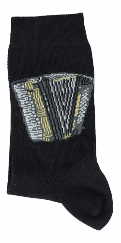 Socken mit eingewebtem Akkordeon, Musik-Socken