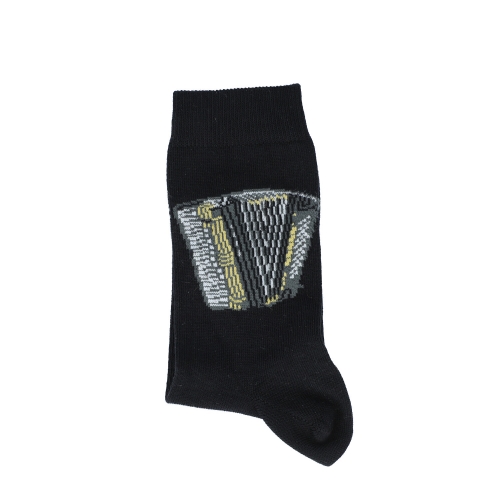 Socken mit eingewebtem Akkordeon, Musik-Socken - Gre: 43/45