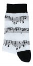 Socken Notenlinie schwarz Grundfarbe weiß Socken Notenlinie schwarz Grundfarbe weiß