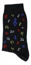 schwarze Socken mit bunten Noten schwarze Socken mit bunten Noten