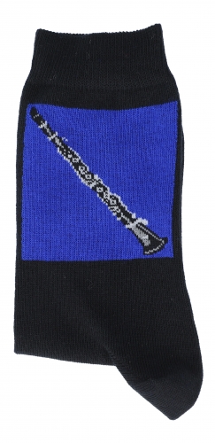 Socken mit eingewebter Klarinette, Musik-Socken